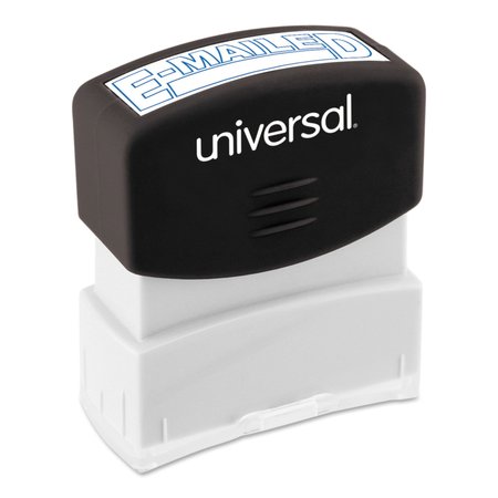 UNIVERSAL Message Stamp, E-MAILED, Pre-Inked One-Color, Blue UNV10058